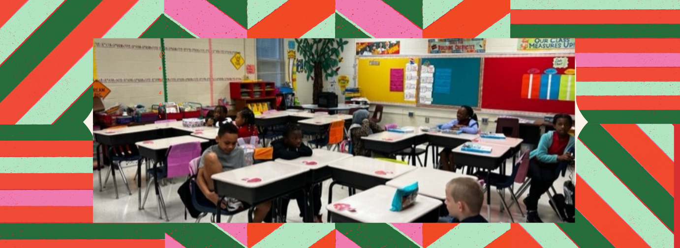Children completing their morning work activities in a 3rd grade classroom.